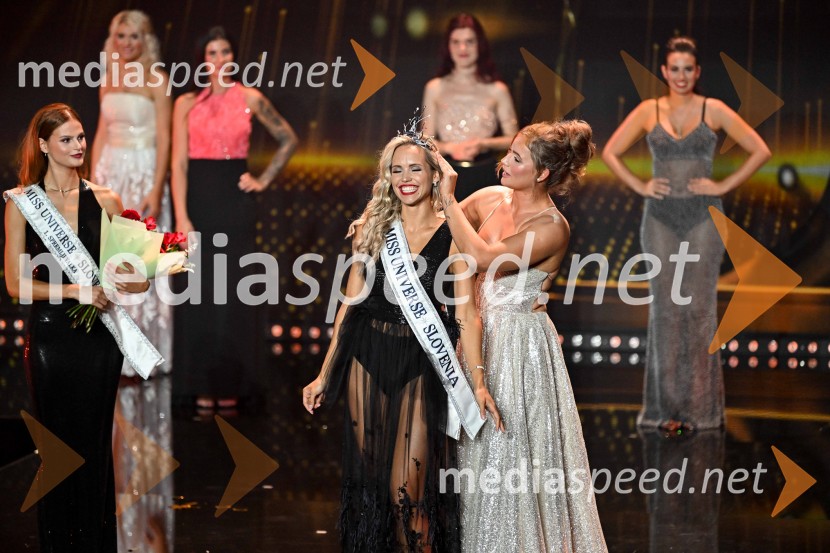  Hana Klaut, Miss Universe Slovenije 2025;  Emina Ekić, Miss Universe 2017Miss Universe Slovenije 2025 je Hana Klaut