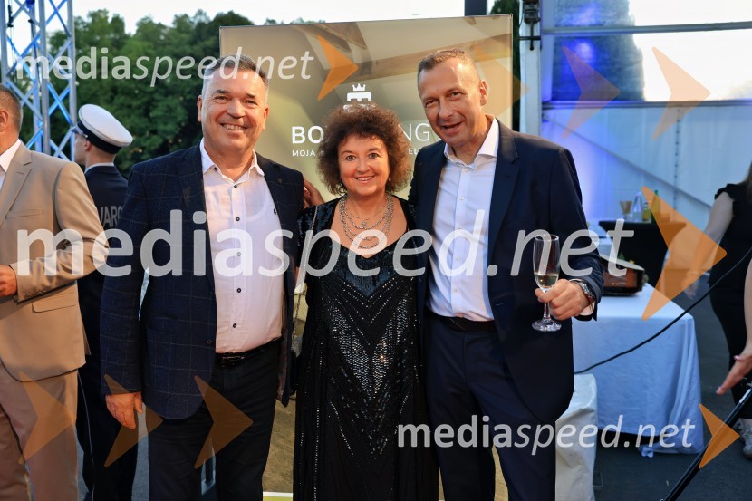  Peter Novak, Kolektor Etra d.o.o., direktor;  Katja Novak;  Emil Marinšek, direktor, podjetje MaremicoSlavnostna otvoritev novega Spalnega centra Maremico v Ljubljani