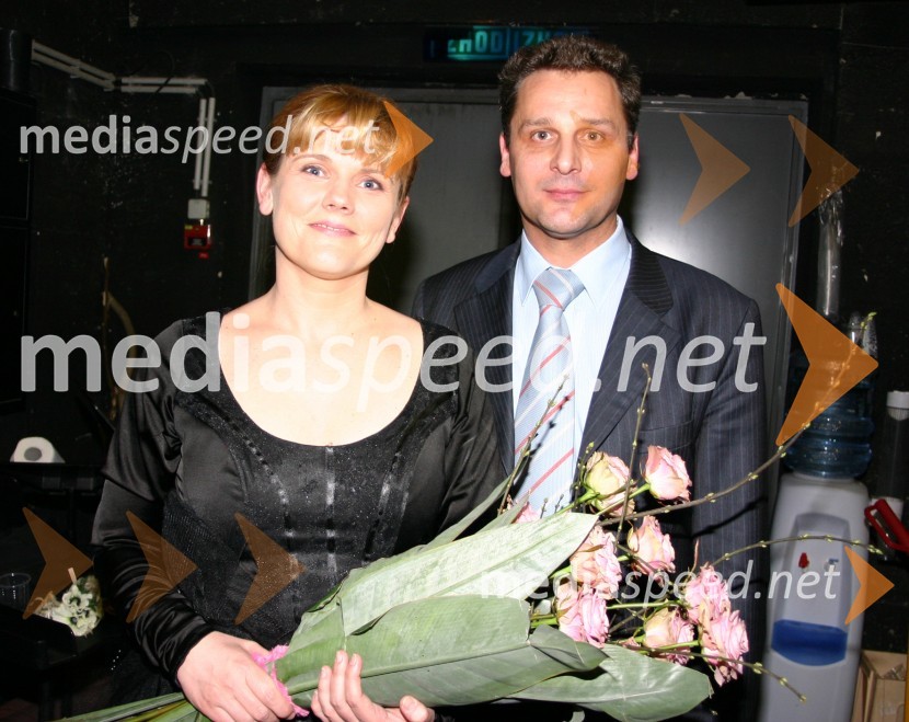 Karmina Šilec, zborovodkinja in Danilo Rošker, direktor SNG MariborIz veka vekov, premiera opere SNG Maribor