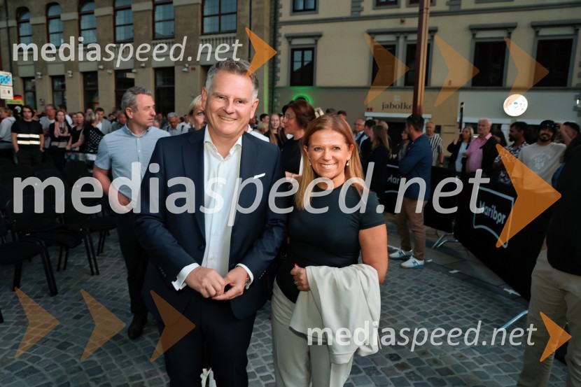  Ranko Šmigoc, direktor, Marprom;  Renata ŠmigocTango - Balet pod zvezdami ponovno očaral Maribor