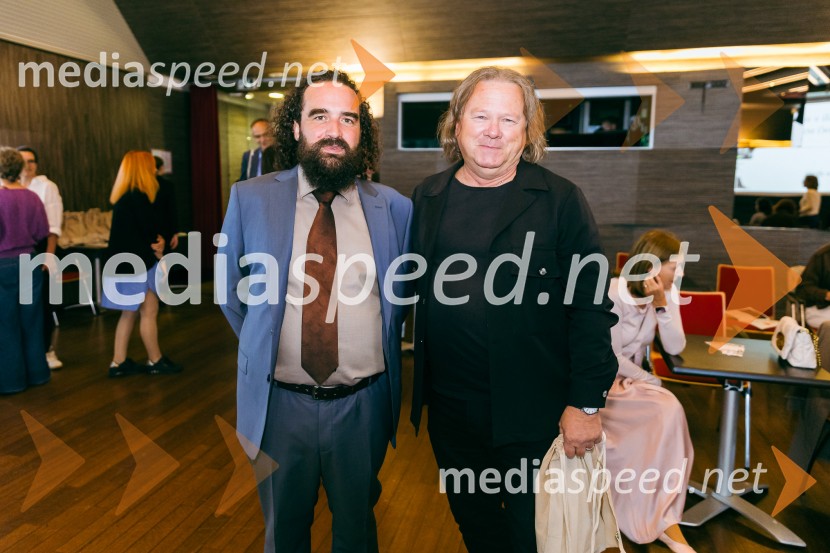   Jure Novak, generalni direktor, Cankarjev dom;  Tomaž Žontar, vodja razvoja storitev in inovacij, Europlakat d.o.o.Predstavitev sezone 2025/26 v Cankarjevem domu