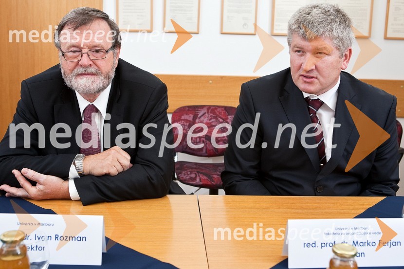 Prof. dr. Ivan Rozman, rektor Univerze v Mariboru in prof. dr. Marko Ferjan, dekan Fakultete za organizacijske vede Univerze v MariboruDan Univerze v Mariboru in 50 let Fakultete za organizacijske vede Kranj