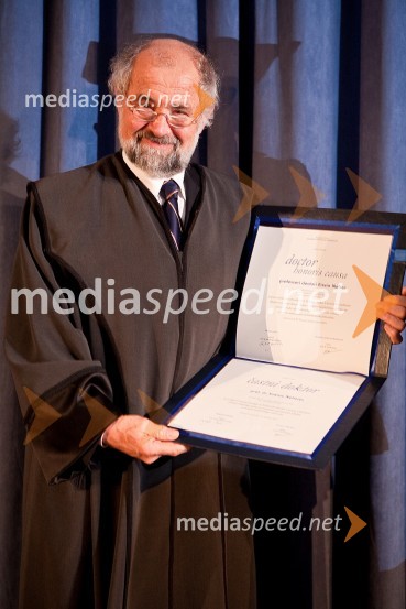 Prof. dr. Erwin Neher, prejemnik naziva častnega doktorja UMDan Univerze v Mariboru in 50 let Fakultete za organizacijske vede Kranj