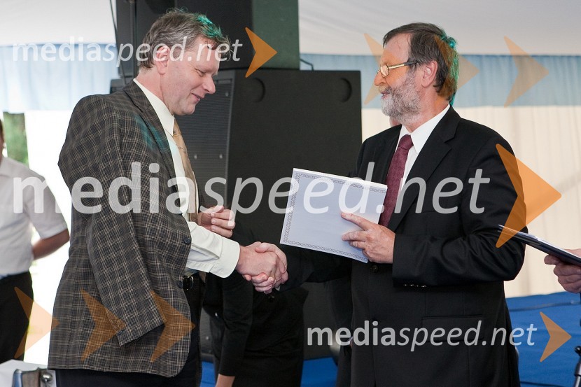 Prof. dr. Jernej Turk, Fakulteta za kmetijstvo in biosistemske vede in prof. dr. Ivan Rozman, rektor Univerze v MariboruDan Univerze v Mariboru in 50 let Fakultete za organizacijske vede Kranj