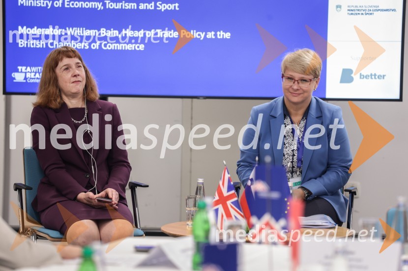  Victoria Harrison, britanska veleposlanica v Sloveniji; dr. Jerneja Jug Jerše, vodja Predstavništva Evropske komisije v SlovenijiBritansko-evropska poslovna konferenca