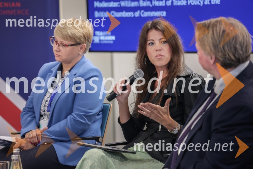 dr. Jerneja Jug Jerše, vodja Predstavništva Evropske komisije v Sloveniji;  Karla Pinter, generalna direktorica Direktorata za notranji trgBritansko-evropska poslovna konferenca