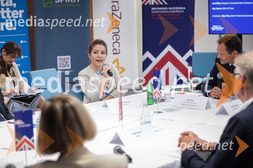  Ksenija Purković, direktorica, Balkans Cluster, AstraZeneca;  Žiga Flšer, Britansko-slovenska gospodarska zbornicaBritansko-evropska poslovna konferenca