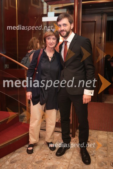  Maja Cerar, lektorica;  Rok Bozovičar, direktor, Prešernovo gledališče Kranj Premiera Don Kihot in podelitev nagrad Julija, Prešernovo gledališče Kranj