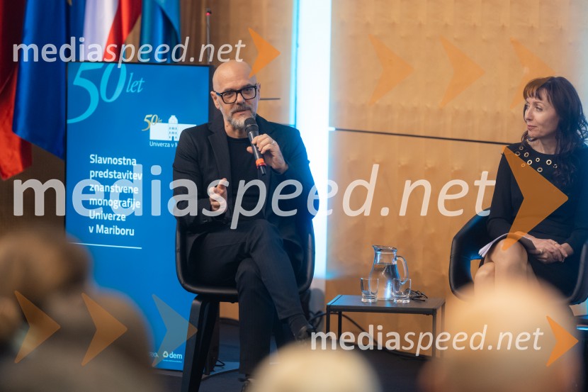 dr. Dean Korošak,  prorektor za znanstvenoraziskovalno dejavnost Univerze v Mariboru; Doc. Dr. Mojca Tancer Verboten, glavni tajnik, Univerza v MariboruUniverza v Mariboru ob 50-letnici predstavila znanstveno monografijo in poštno znamko