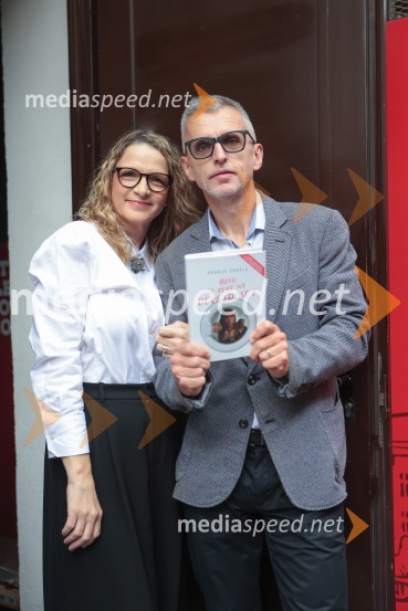  Bronja Žakelj, pisateljica;  Aleš  Pavlin , Perfo productionFilmska priredba romana Belo se pere na devetdeset predstavljena na novinarski konferenci