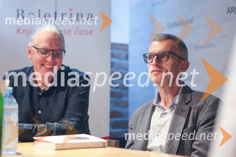  Marko  Naberšnik, režiser in scenarist;  Aleš  Pavlin , Perfo productionFilmska priredba romana Belo se pere na devetdeset predstavljena na novinarski konferenci