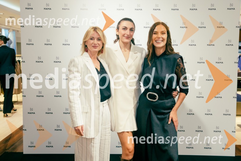  Metka  Kejžar, direktorica, DigiTalk d.o.o.;  Francesca Borghetti, lastnica Name;  Ula  Furlan, igralka, voditeljicaPrenovljena Nama ponovno odprla svoja vrata