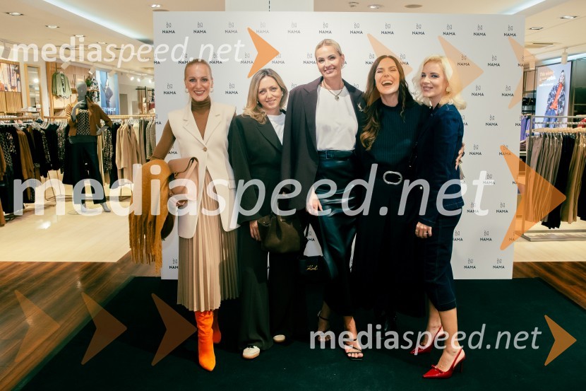  Nika Ambrožič Urbas, modna kreatorka in ustanoviteljica modne znamke Marija Moderna;  Alja  Perne, influencerka;  Tjaša  Kokalj Jerala, manekenka, voditeljica;  Ula  Furlan, igralka, voditeljica;  Jasna Vale, Instagram ikonaPrenovljena Nama ponovno odprla svoja vrata