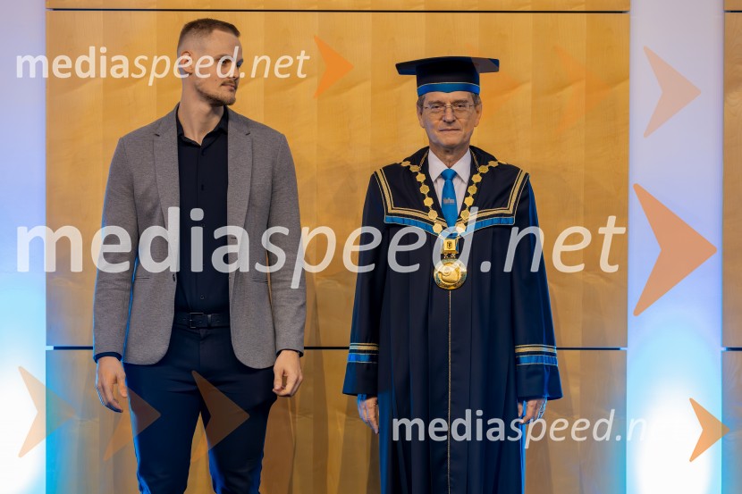  Nejc Podkoritnik, Fakulteta za logistiko, UM; prof. dr. Zdravko Kačič, rektor Univerze v MariboruDan Univerze v Mariboru 2025