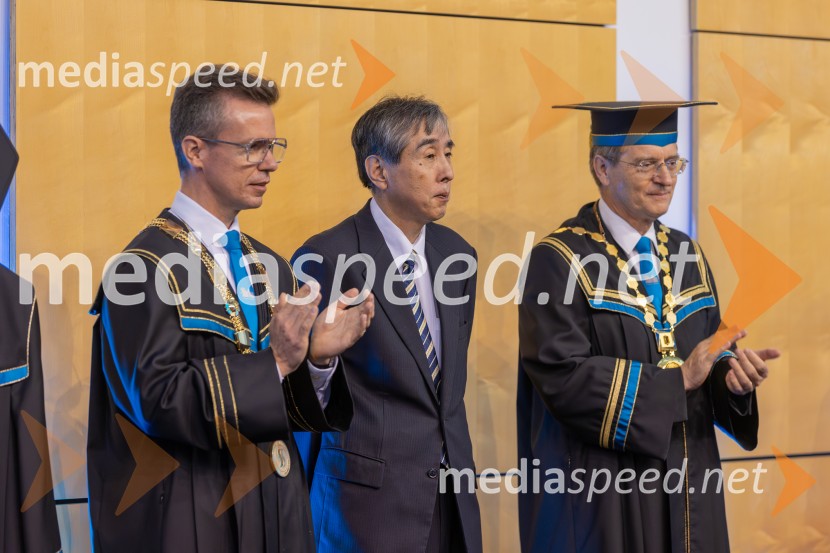  ... ; prof. dr. Kazuyuki Hokamoto, častni doktor Univerze v Mariboru; prof. dr. Zdravko Kačič, rektor Univerze v MariboruDan Univerze v Mariboru 2025