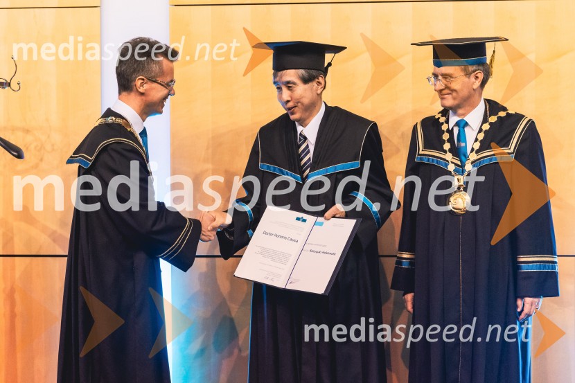  ... ; prof. dr. Kazuyuki Hokamoto, častni doktor Univerze v Mariboru; prof. dr. Zdravko Kačič, rektor Univerze v MariboruDan Univerze v Mariboru 2025