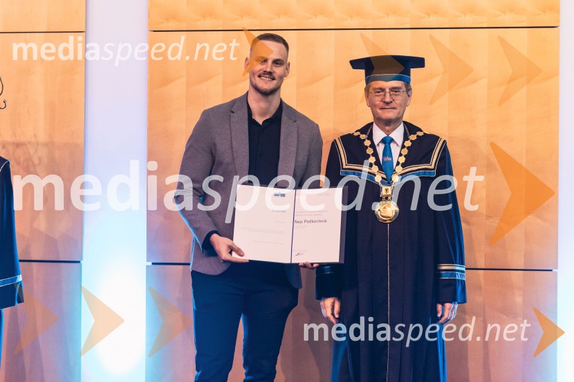  Nejc Podkoritnik, Fakulteta za logistiko, UM; prof. dr. Zdravko Kačič, rektor Univerze v MariboruDan Univerze v Mariboru 2025