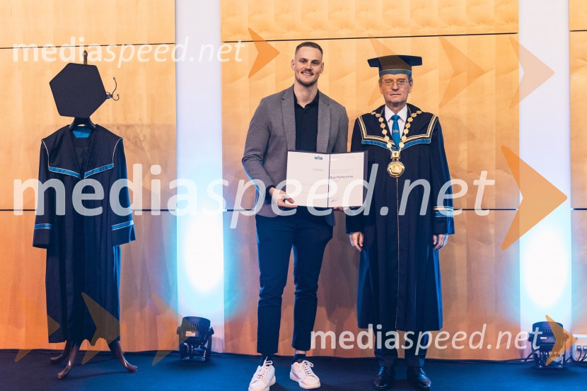  Nejc Podkoritnik, Fakulteta za logistiko, UM; prof. dr. Zdravko Kačič, rektor Univerze v MariboruDan Univerze v Mariboru 2025