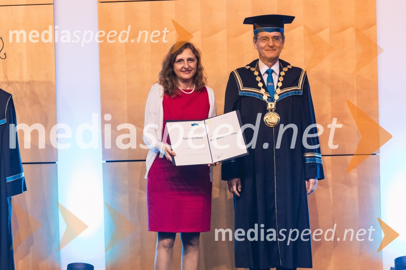  Jana Pungeršek, Dom upokojencev Kranj; prof. dr. Zdravko Kačič, rektor Univerze v MariboruDan Univerze v Mariboru 2025