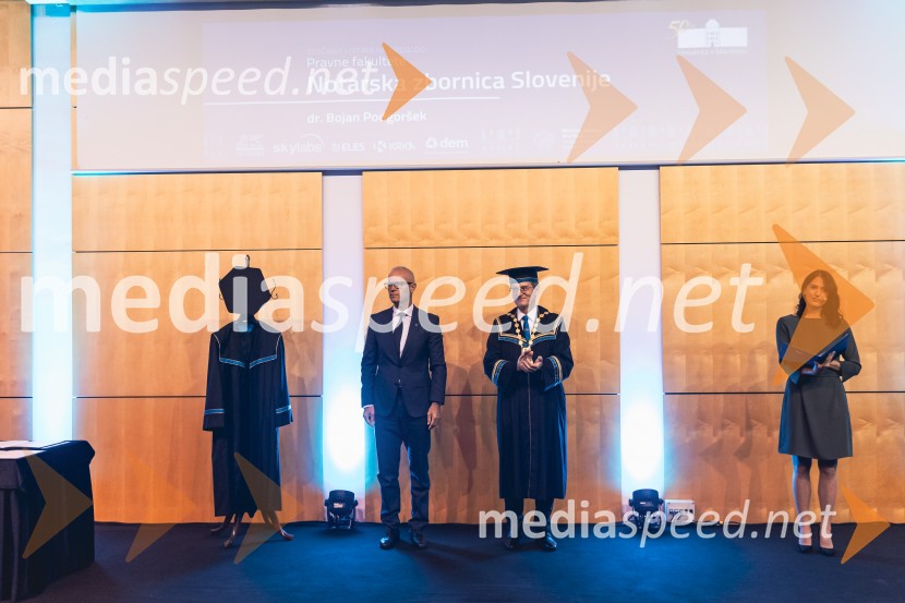  Bojan Podgoršek, Notarska zbornica Slovenije; prof. dr. Zdravko Kačič, rektor Univerze v MariboruDan Univerze v Mariboru 2025