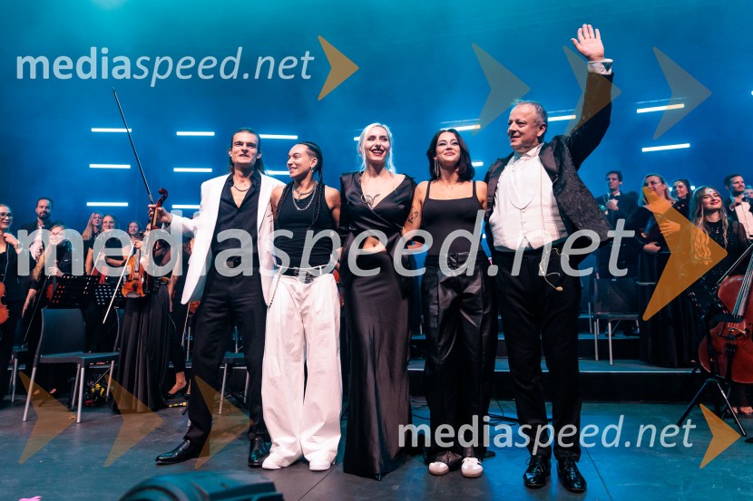 ... ;  Mia Puhar Rodin - Masayah, pevka;  Sara Briški Cirman - Raiven, pevka, harfistka;  Gaja Prestor, pevka;  Marjan Grdadolnik, dirigentDJ Umek združil moči s simfoničnim orkestrom