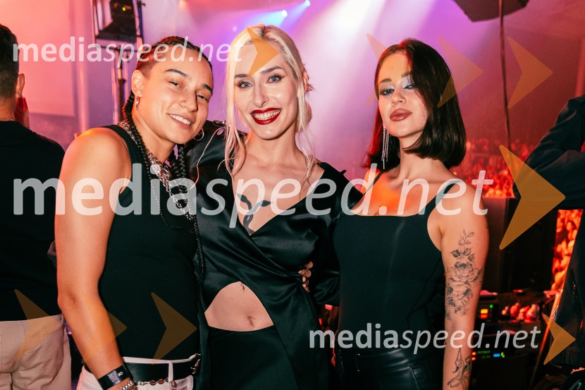  Mia Puhar Rodin - Masayah, pevka;  Sara Briški Cirman - Raiven, pevka, harfistka;  Gaja Prestor, pevkaDJ Umek združil moči s simfoničnim orkestrom