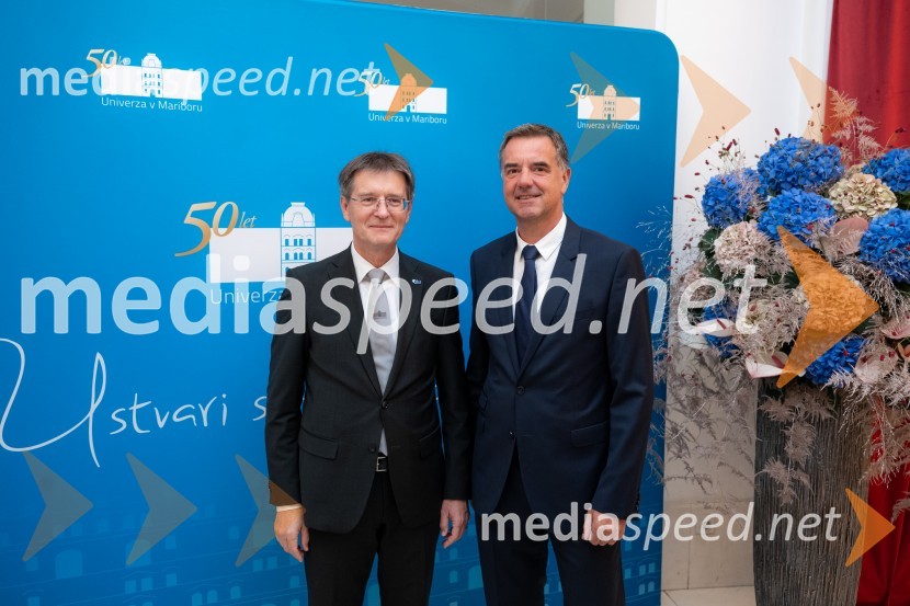 prof. dr. Zdravko Kačič, pomočnik rektorja Univerze v Mariboru; mag. Matej Rus, pobudnik projekta Start:up Slovenia, višji predavateljUniverza v Mariboru odlikovana z redom za zasluge