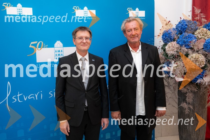 prof. dr. Zdravko Kačič, pomočnik rektorja Univerze v Mariboru;  Vladimir  Rukavina Gogo, direktor Narodnega doma Maribor ter direktor Festivala Lent Univerza v Mariboru odlikovana z redom za zasluge