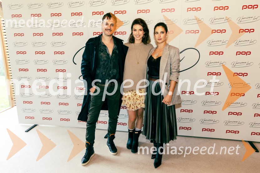  Pavel Bartošik, Corwin;  Lea Mihevc, igralka;  Petra Parovel, lastnica, Swy brand d.o.o.Predstavitev nove serije Nemirna kri