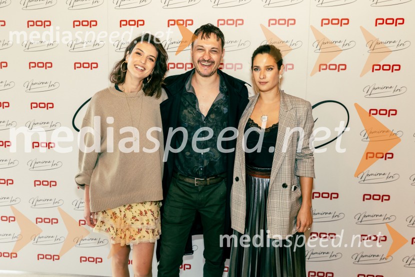  Lea Mihevc, igralka;  Blaž Setnikar, igralec;  Saša Pavlin Stošić, igralkaPredstavitev nove serije Nemirna kri