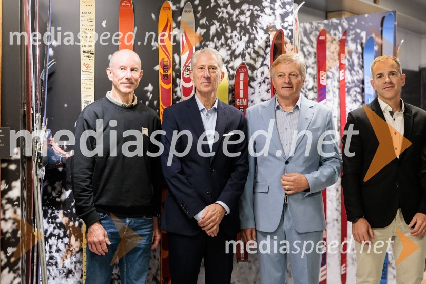  Ingemar Stenmark, nekdanji alpski smučar;  Jeffrey Tirman, glavni izvršni direktor, Elan;  ... ;  Leon Korošec, Direktor zimsko-športne divizije, Podpredsednik skupine ElanIngemar Stenmark in Bojan Križaj ob 80 letnici Elana