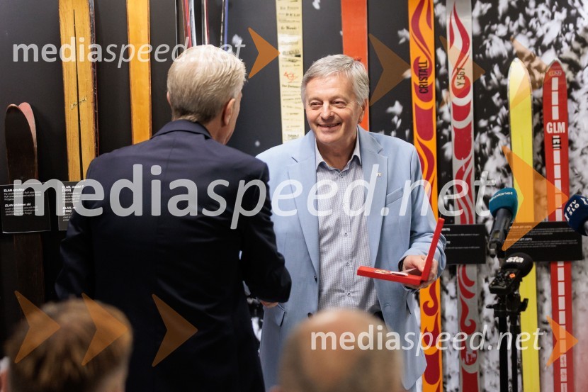  Ciril Globočnik, župan občine RadovljicaIngemar Stenmark in Bojan Križaj ob 80 letnici Elana