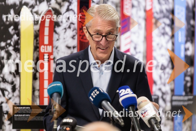  Jeffrey Tirman, glavni izvršni direktor, ElanIngemar Stenmark in Bojan Križaj ob 80 letnici Elana