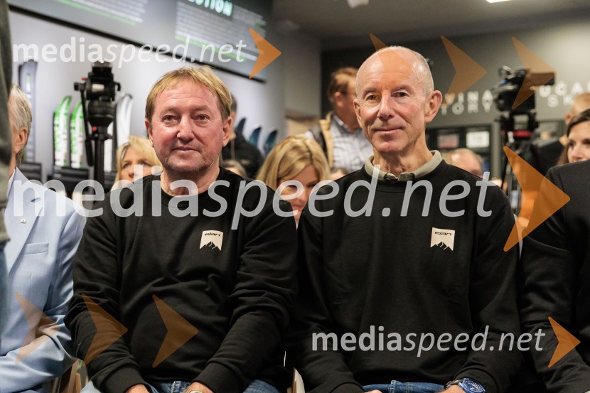  Bojan Križaj, nekdanji smučar;  Ingemar Stenmark, nekdanji alpski smučarIngemar Stenmark in Bojan Križaj ob 80 letnici Elana