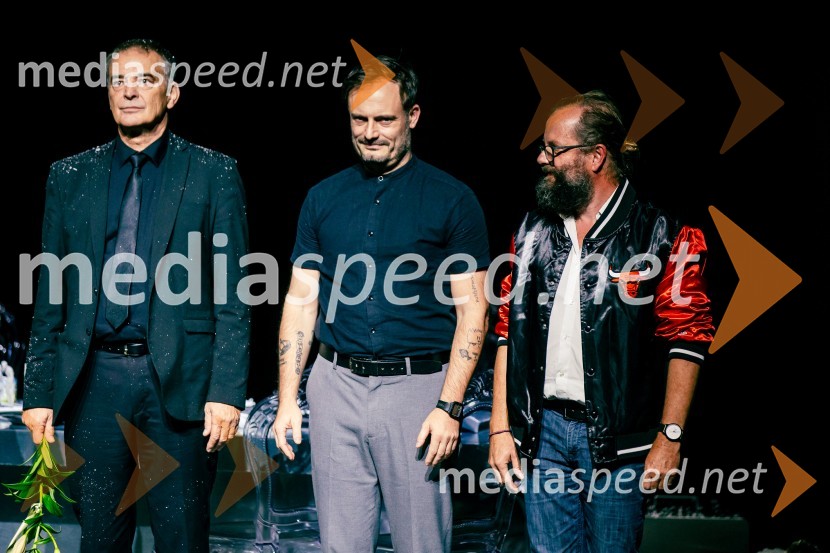   Igor  Samobor, igralec;  Milan Ramšak Marković, dramaturg;  ... Premiera drame Osvajalec in podelitev Dnevnikove nagrade Jani Zupančič
