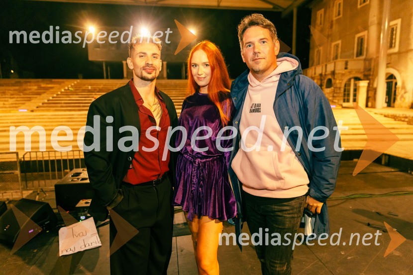  Žan Serčič, glasbenik;  Julia Belei, Warner Music Polska;  Gregor Zalokar, TrickyDisco! PiArtŽan Serčič - 15 let navdiha