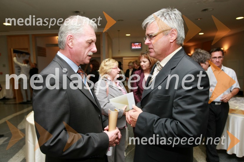 Miran Lampret, direktor Lampret Consulting in mag. Samo Hribar Milič, generalni direktor GZS15. obletnica poslovnega sistema Academia in svečana podelitev diplom Višje strokovne šole Academia