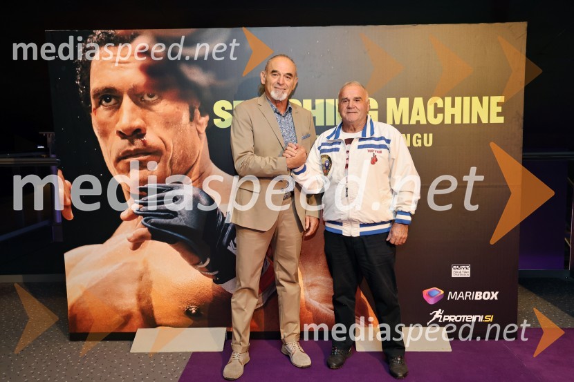  Ljubo Javoršek, Slovenski karateist, nosilec naziva mojster 7. dan, trener, koreograf;  Edvard Pleteršek, nekdanji boksar in boksarski trenerSmashing Machine, ekskluzivna premiera v Mariboxu