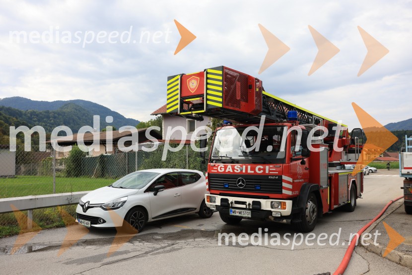 Požar v Rušah, gorelo podjetje ECOM