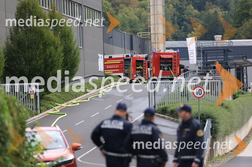 Požar v Rušah, gorelo podjetje ECOM