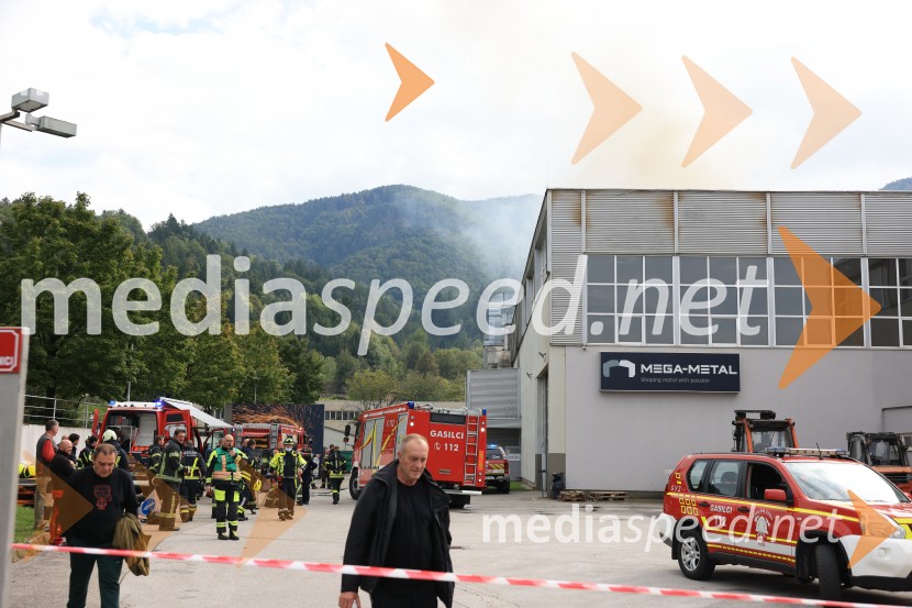 Požar v Rušah, gorelo podjetje ECOM