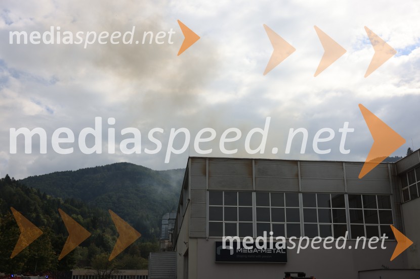 Požar v Rušah, gorelo podjetje ECOM