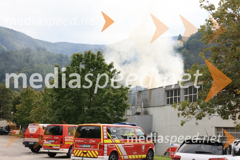 Požar v Rušah, gorelo podjetje ECOM