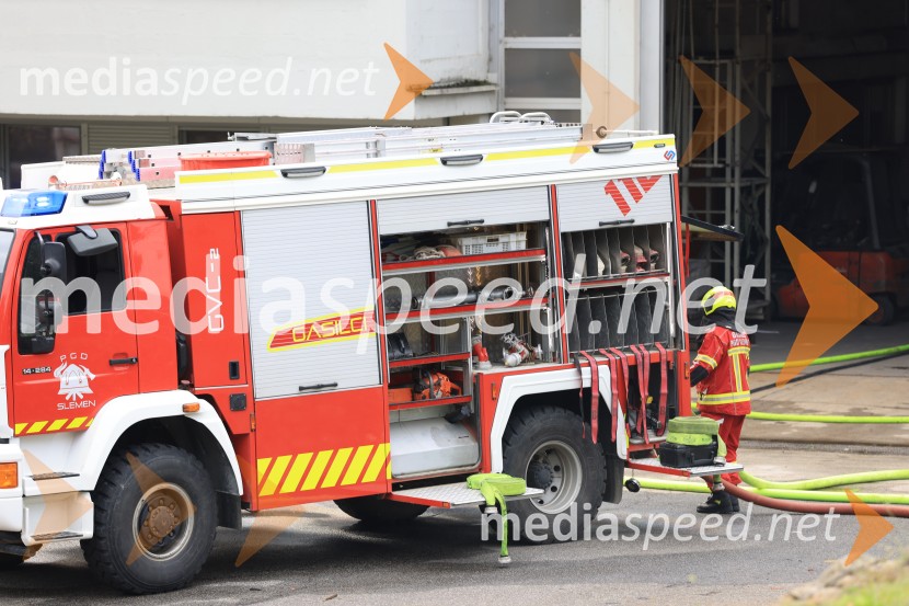 Požar v Rušah, gorelo podjetje ECOM