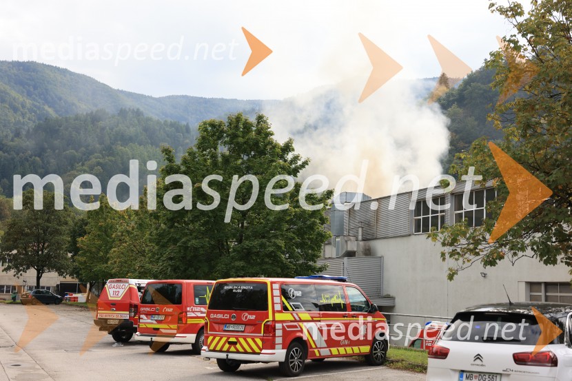 Požar v Rušah, gorelo podjetje ECOM