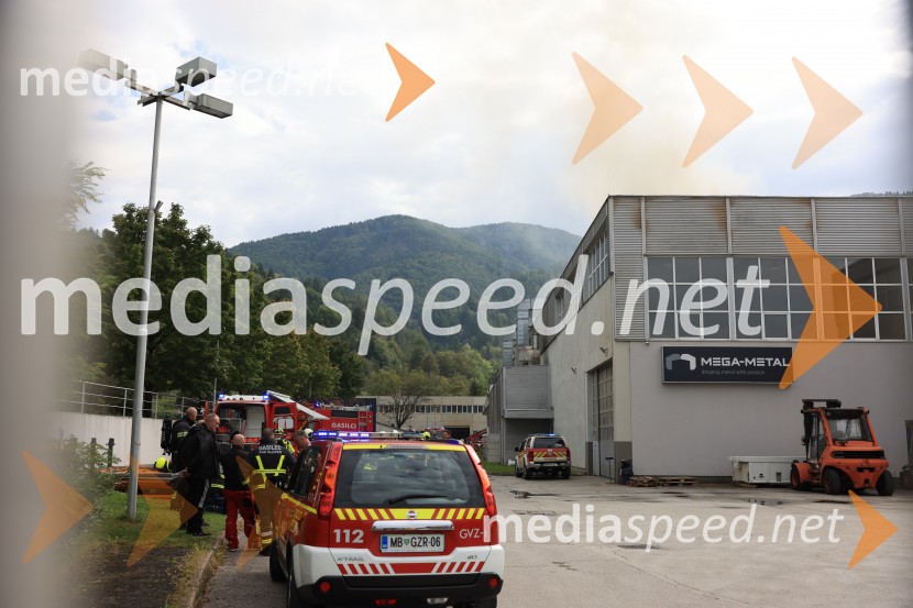 Požar v Rušah, gorelo podjetje ECOM