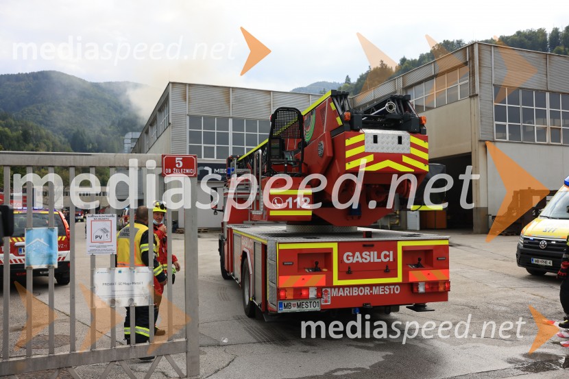 Požar v Rušah, gorelo podjetje ECOM