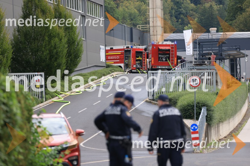 Požar v Rušah, gorelo podjetje ECOM