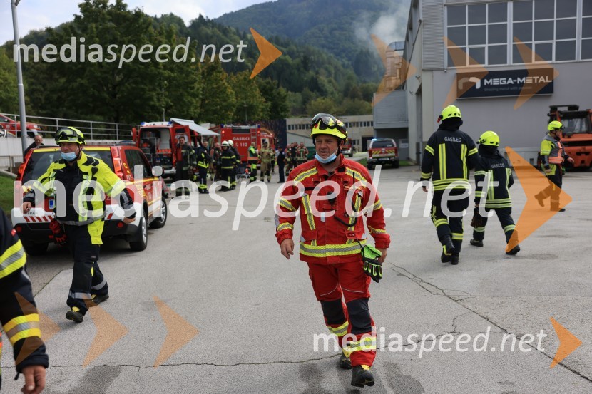 Požar v Rušah, gorelo podjetje ECOM