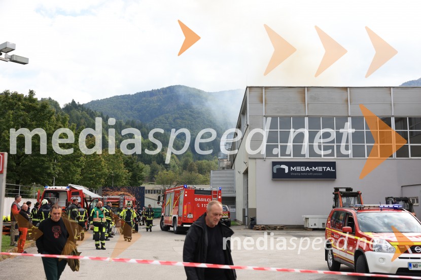 Požar v Rušah, gorelo podjetje ECOM